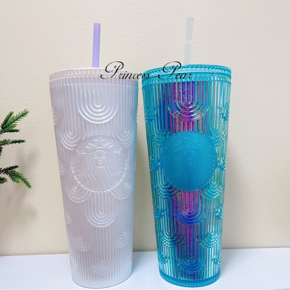 Starbucks Spring 2022 , 2023 & 2024 mermaid scale 24 oz  tumbler - Picture 11 of 13